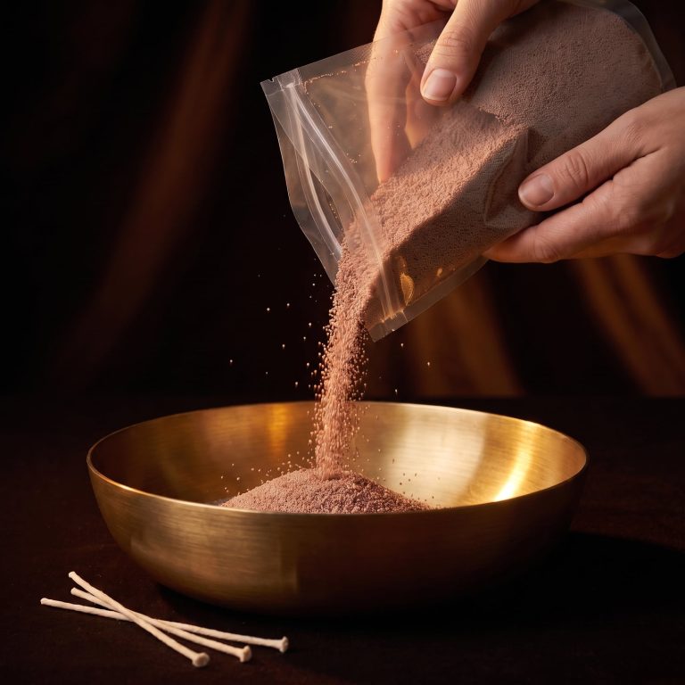 Vela de arena marrón con aroma a café
